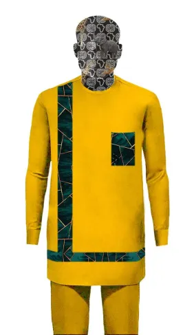 African Yellow Native Outfit Gab