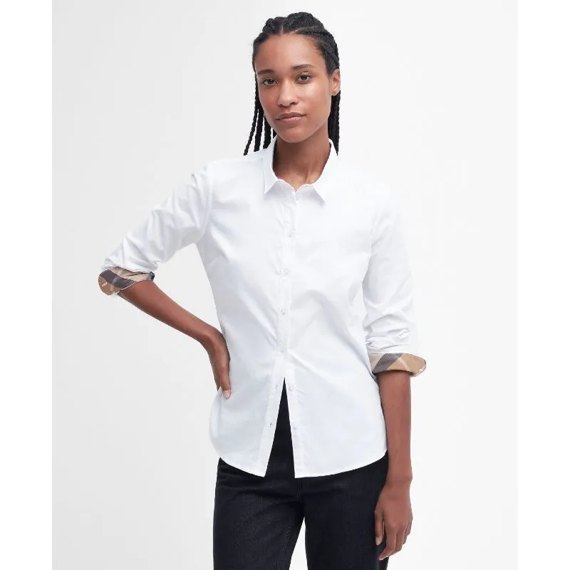 Barbour Derwent Ladies Shirt - White/Primrose Hessian