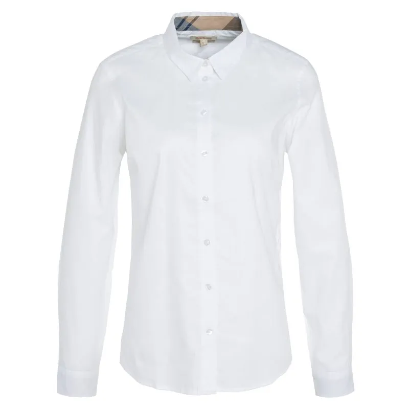 Barbour Derwent Ladies Shirt - White/Primrose Hessian