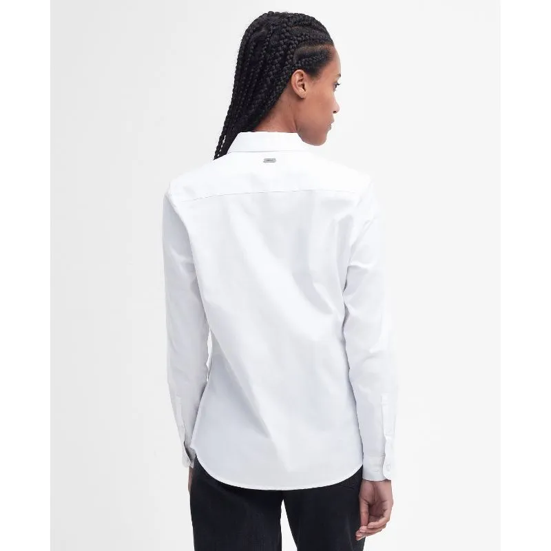 Barbour Derwent Ladies Shirt - White/Primrose Hessian