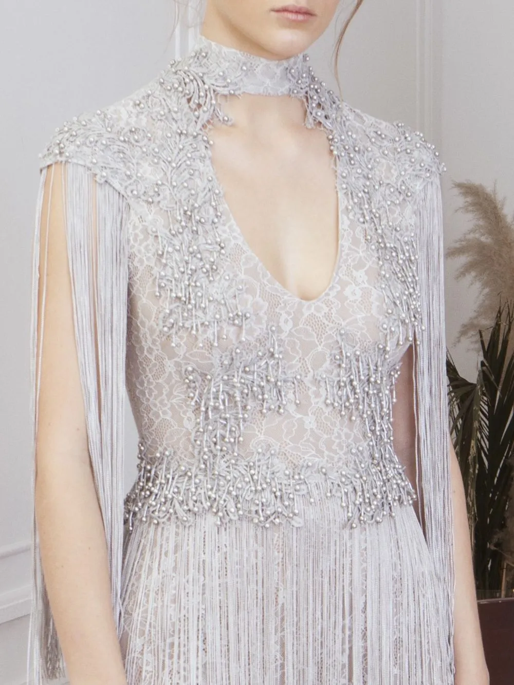 Beaded Lace Gown