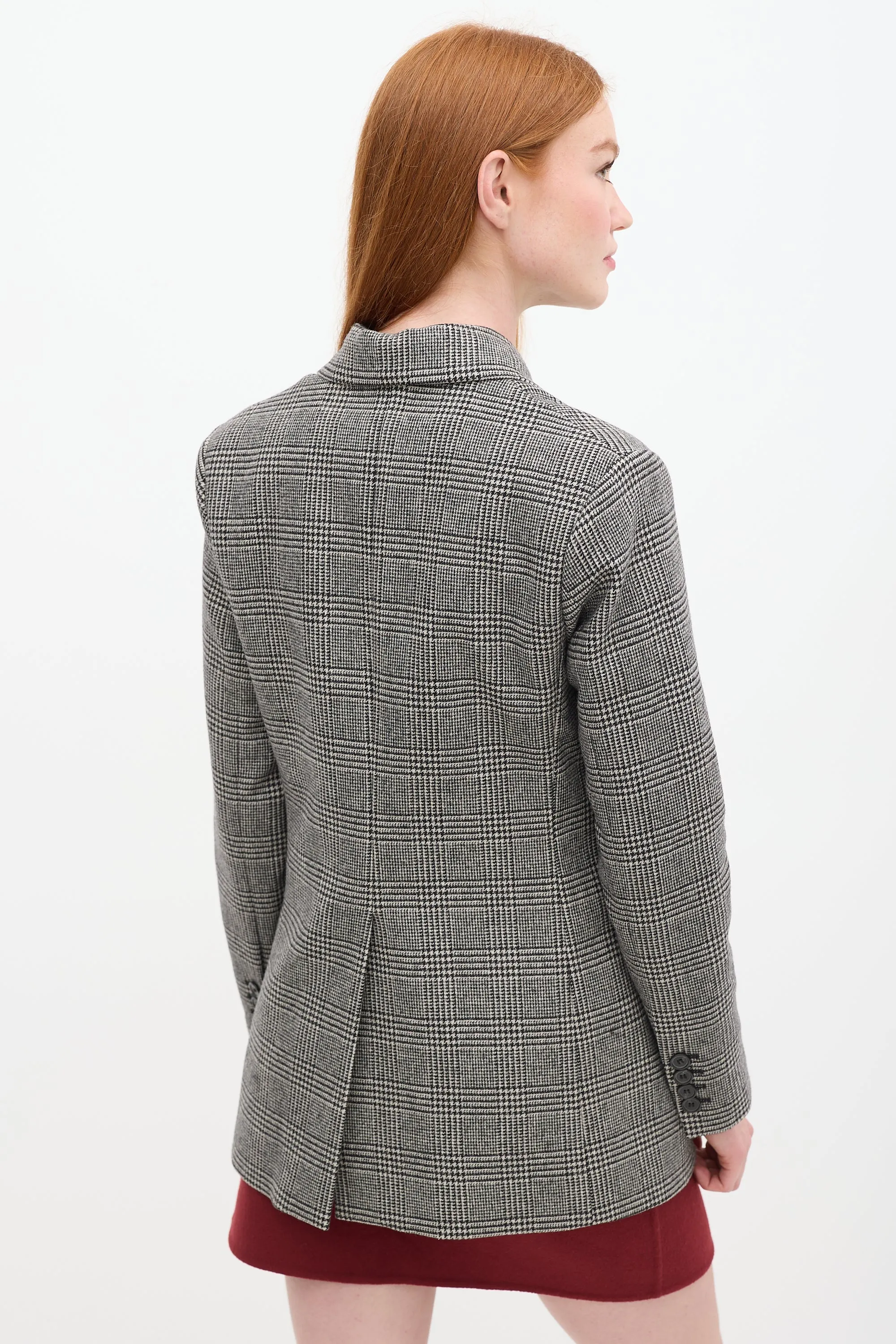 Black & Grey Houndstooth Blazer