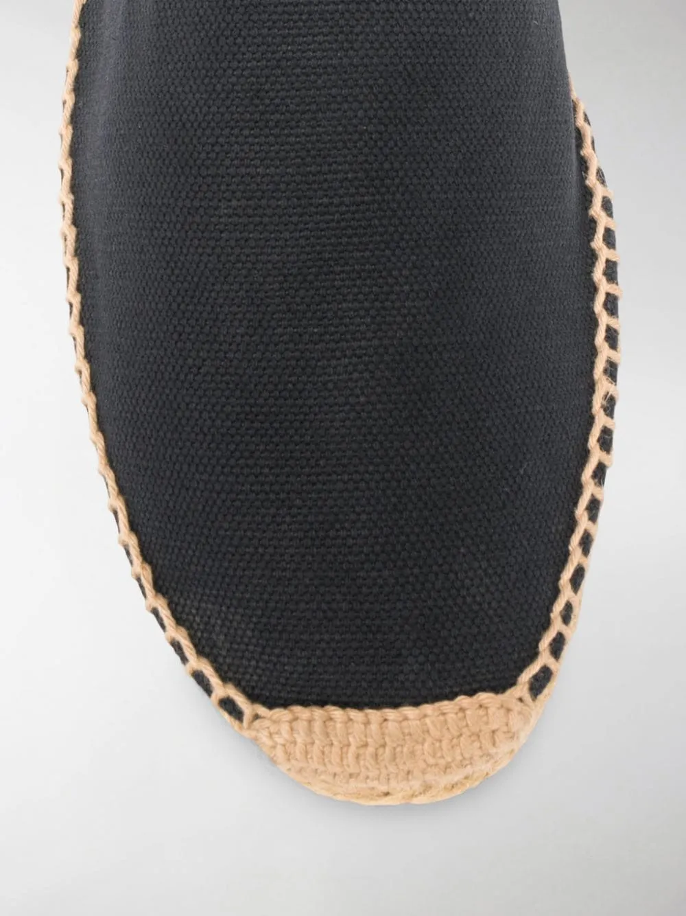 Black embroidered logo espadrilles