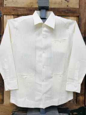 Classic Beige Guayabera Presidencial- Linen Guayabera