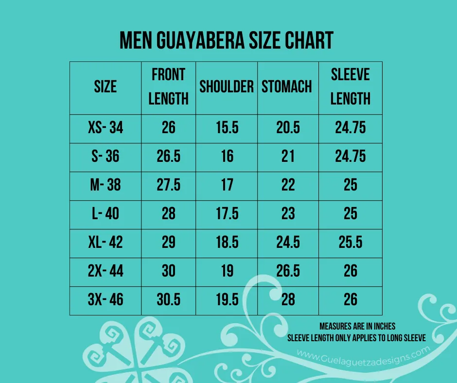 Elegant Blue Guayabera - Linen  Guayabera