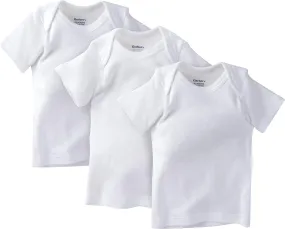 Gerber Baby Girls' 3-Pack Short-Sleeve Slip-On Shirts