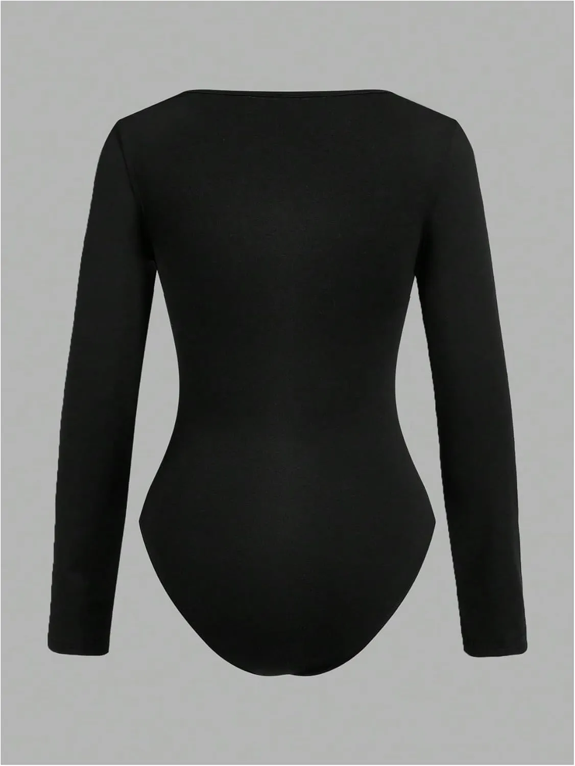 Girl's 2 Pack Long Sleeve T Shirt Bodysuit Square Neck Slim Fit Leotard Romper Jumpsuit Fall Tops
