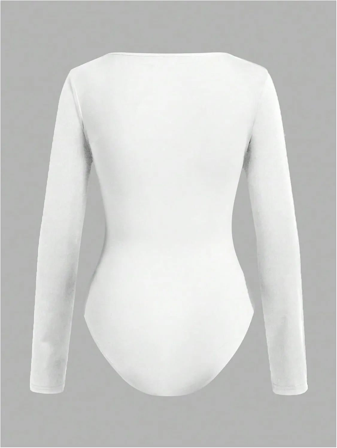 Girl's 2 Pack Long Sleeve T Shirt Bodysuit Square Neck Slim Fit Leotard Romper Jumpsuit Fall Tops
