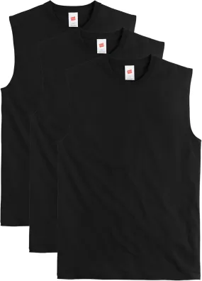 Hanes Men's Essentials Midweight T Pack, Cotton Muscle Tank Shirts, 3-Pack
