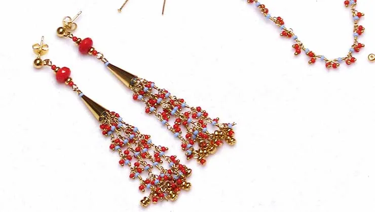 How to Make the Coralie Bead Fringe Earrings