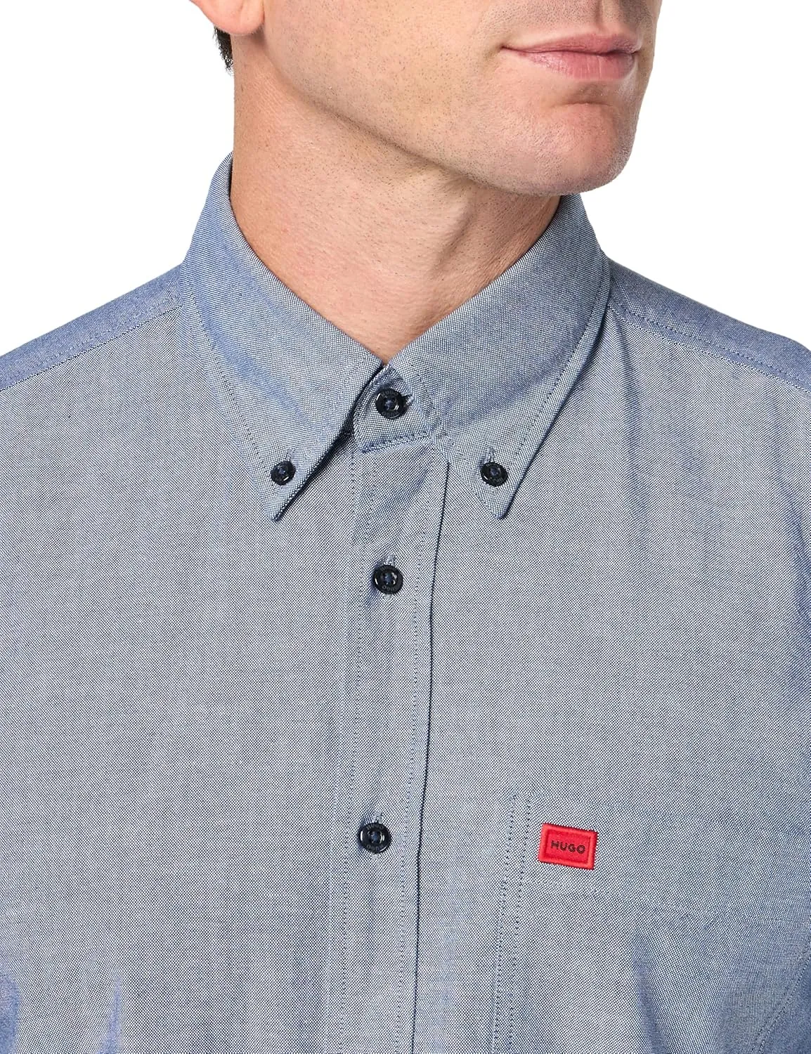 HUGO Men's Slim Fit Long Sleeve Oxford Button Down Shirt