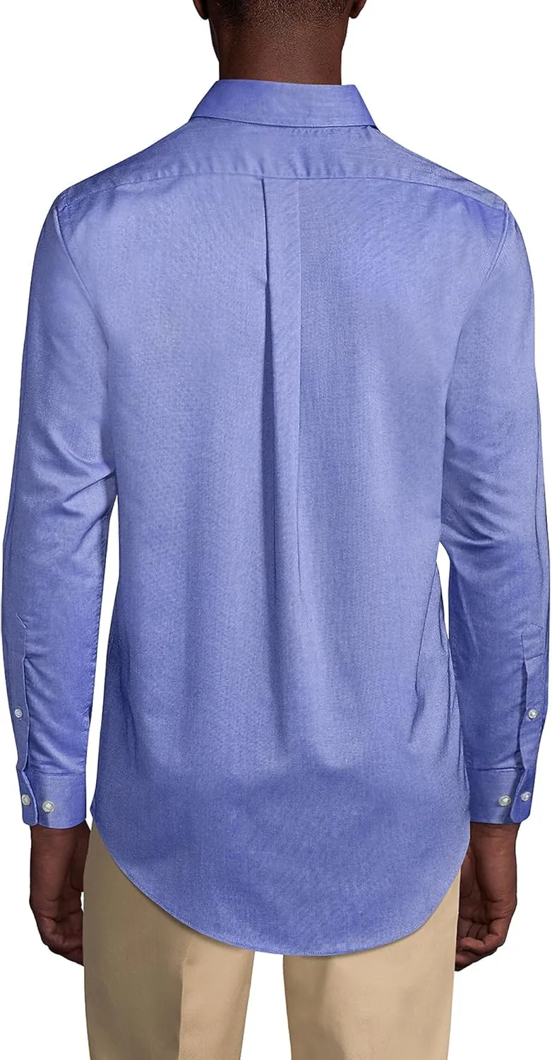 Lands' End School Uniform Men's Long Sleeve Oxford Dress Shirt