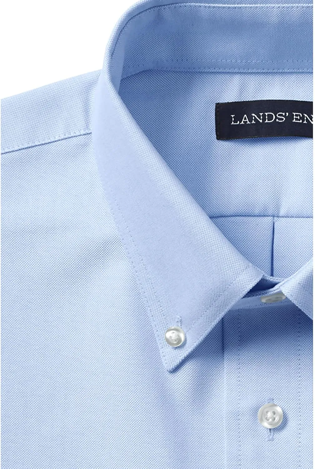 Lands' End School Uniform Men's Long Sleeve Oxford Dress Shirt