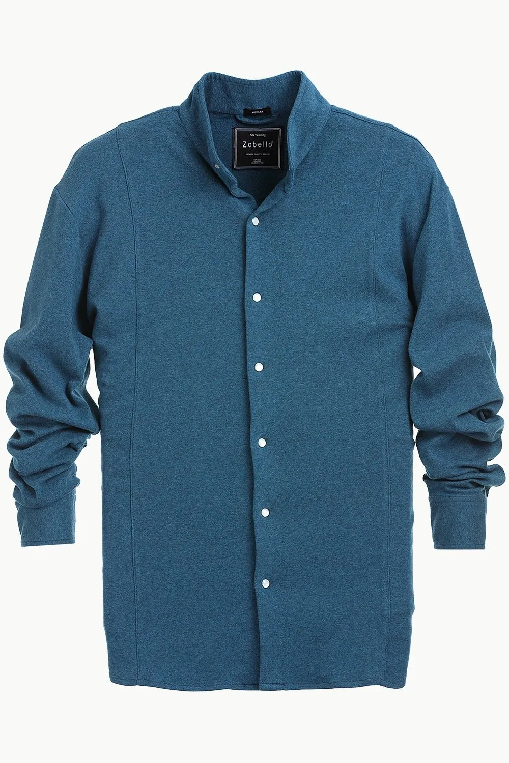 Mens Snap Button Knit Sky Blue Shirt