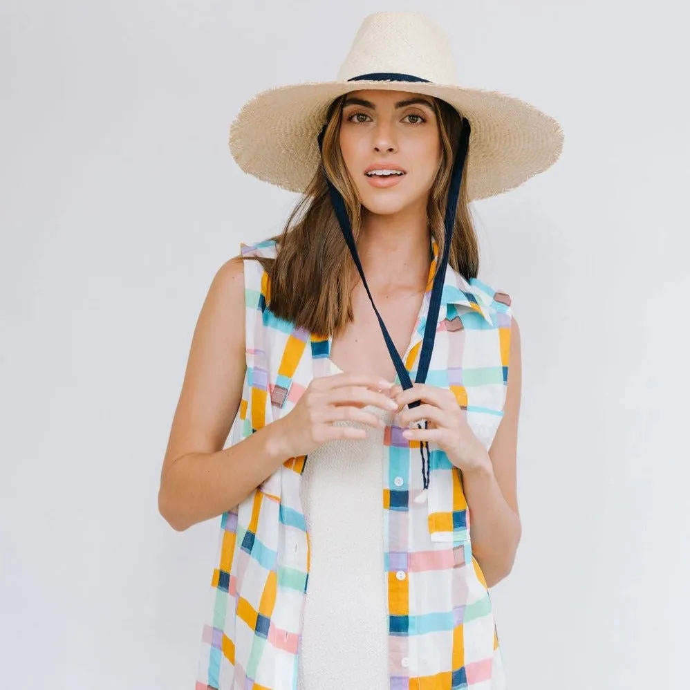 Miriam Wide Brimmed Palm Fringe