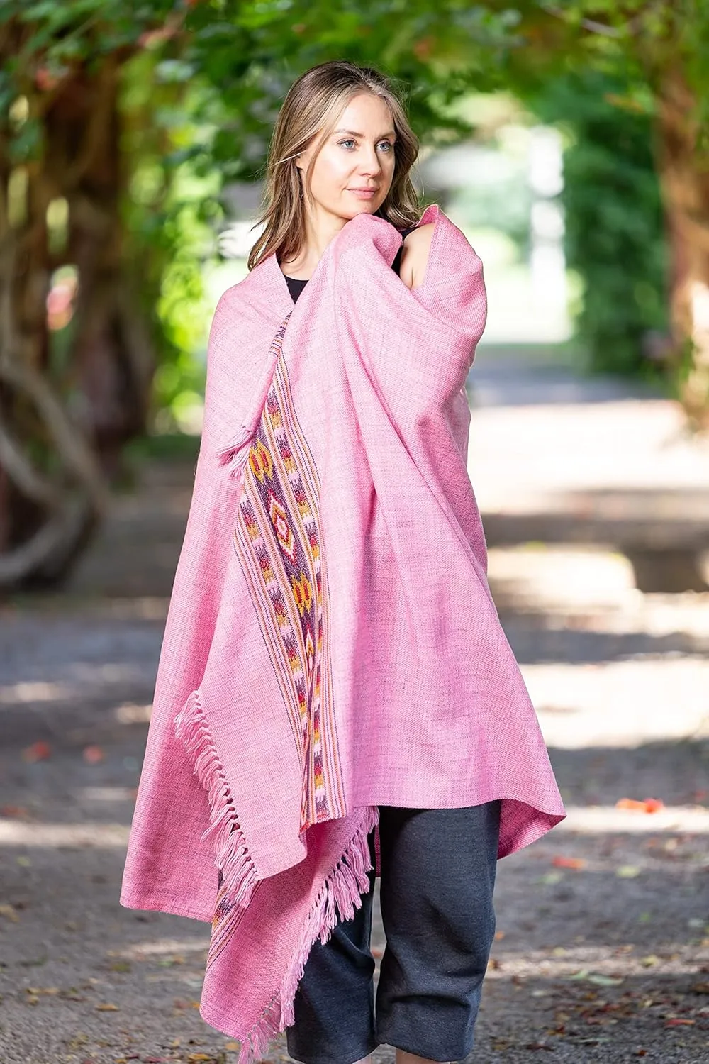 Om Shanti Crafts Meditation Shawl or Blanket, Exotic Shawl/Wrap, Oversize Scarf or Stole. Unisex