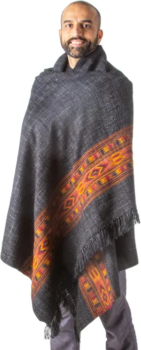 Om Shanti Crafts Meditation Shawl or Blanket, Exotic Shawl/Wrap, Oversize Scarf or Stole. Unisex