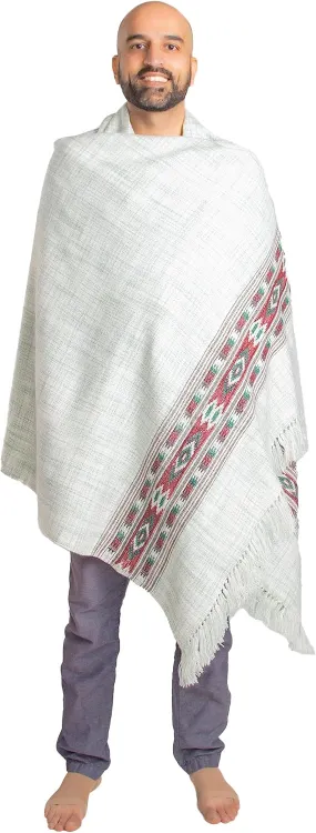 Om Shanti Crafts Meditation Shawl or Blanket, Exotic Shawl/Wrap, Oversize Scarf or Stole. Unisex