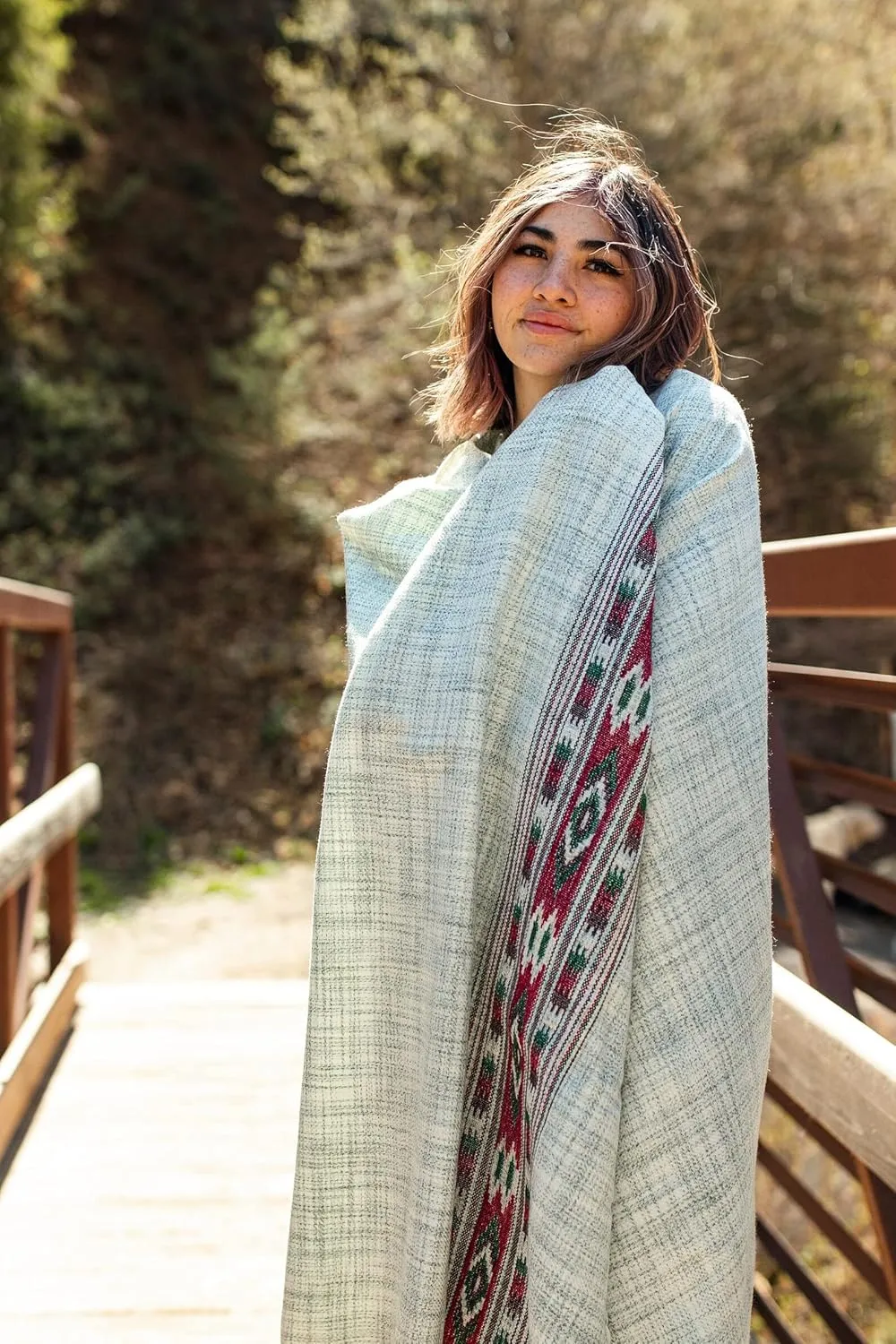 Om Shanti Crafts Meditation Shawl or Blanket, Exotic Shawl/Wrap, Oversize Scarf or Stole. Unisex