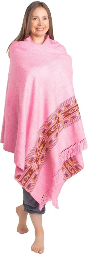 Om Shanti Crafts Meditation Shawl or Blanket, Exotic Shawl/Wrap, Oversize Scarf or Stole. Unisex