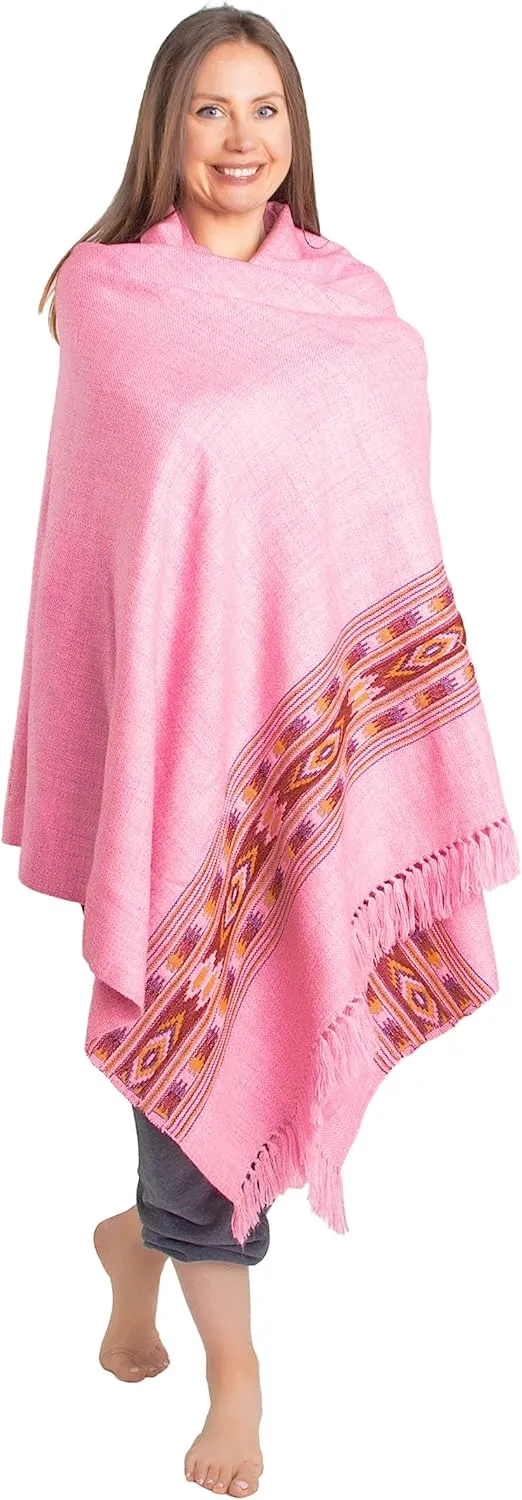 Om Shanti Crafts Meditation Shawl or Blanket, Exotic Shawl/Wrap, Oversize Scarf or Stole. Unisex