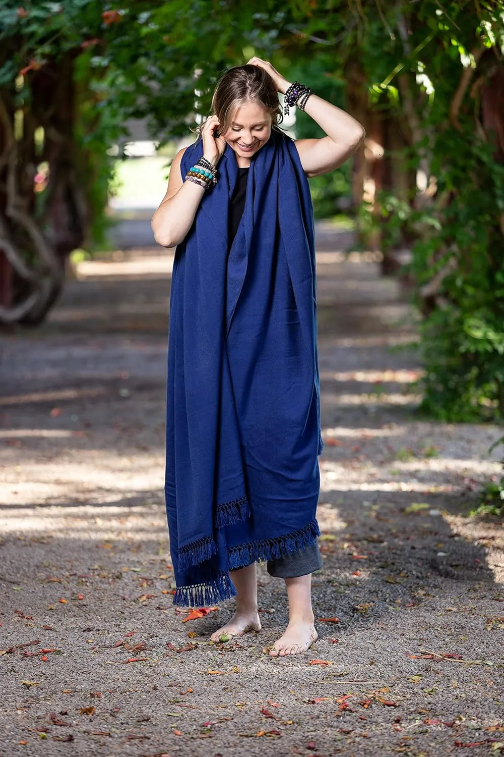 Om Shanti Crafts Meditation Shawl or Meditation Blanket, Shawl/Wrap, Oversize Scarf/Stole. Large. Unisex.