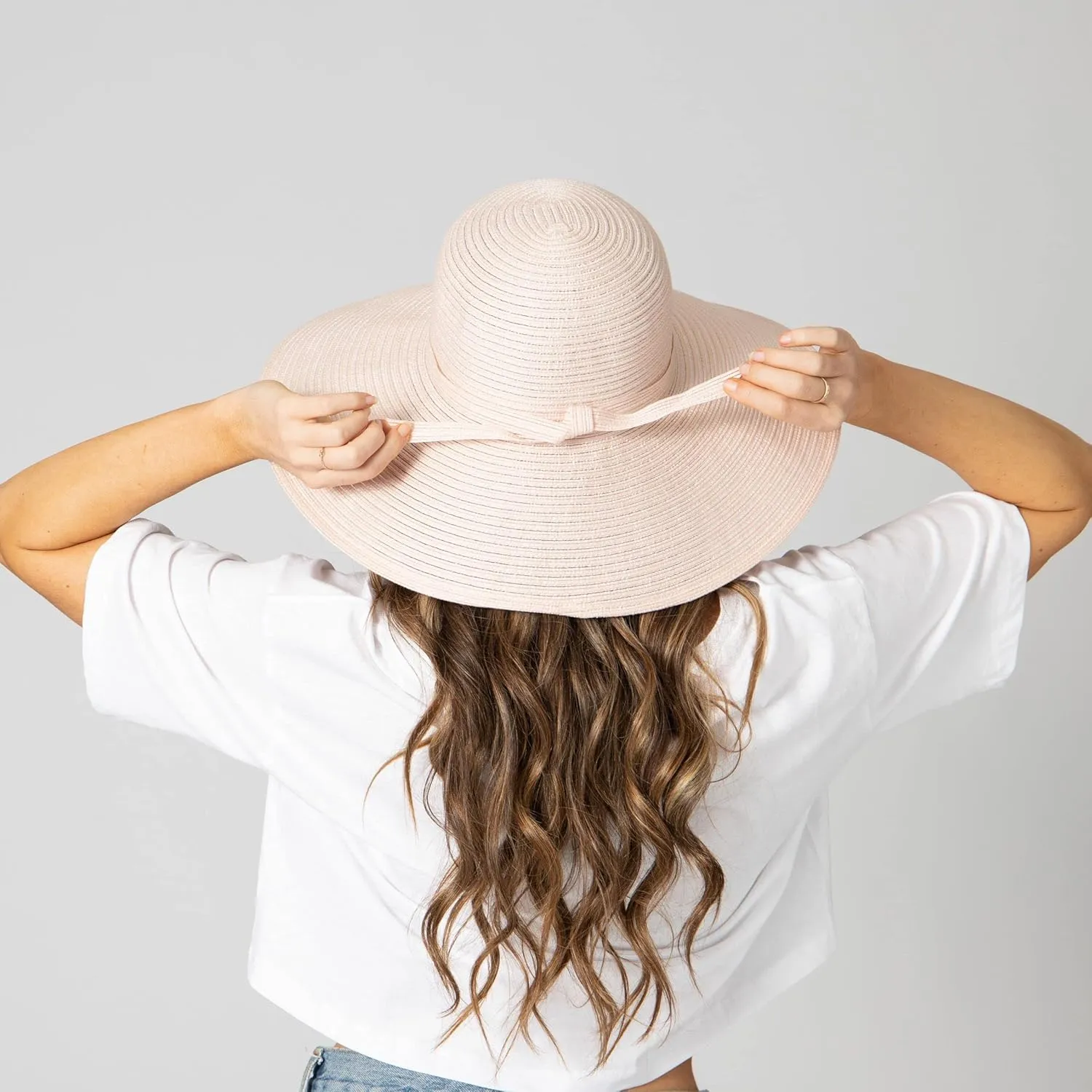 San Diego Hat Company Women’s Braided Sun Hat With Self-Tie Band, 5-Inch Brim