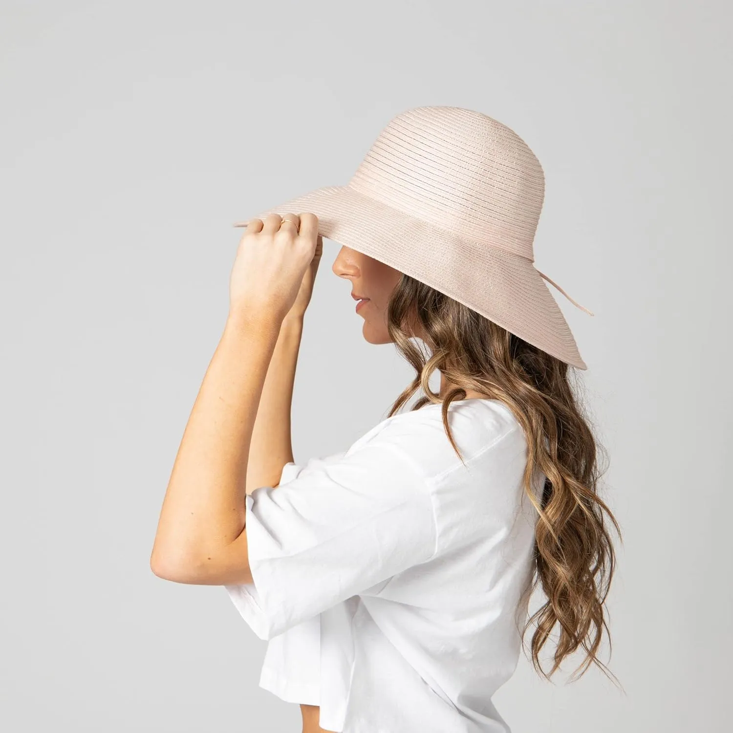 San Diego Hat Company Women’s Braided Sun Hat With Self-Tie Band, 5-Inch Brim