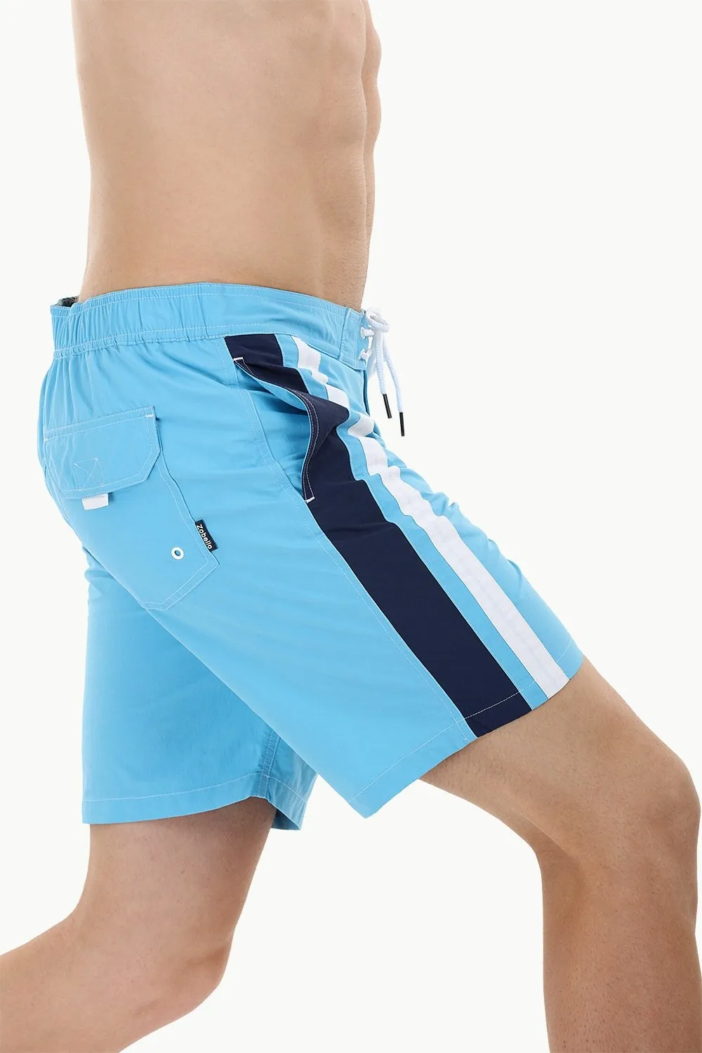 Side Stripe Nylon Swim Shorts