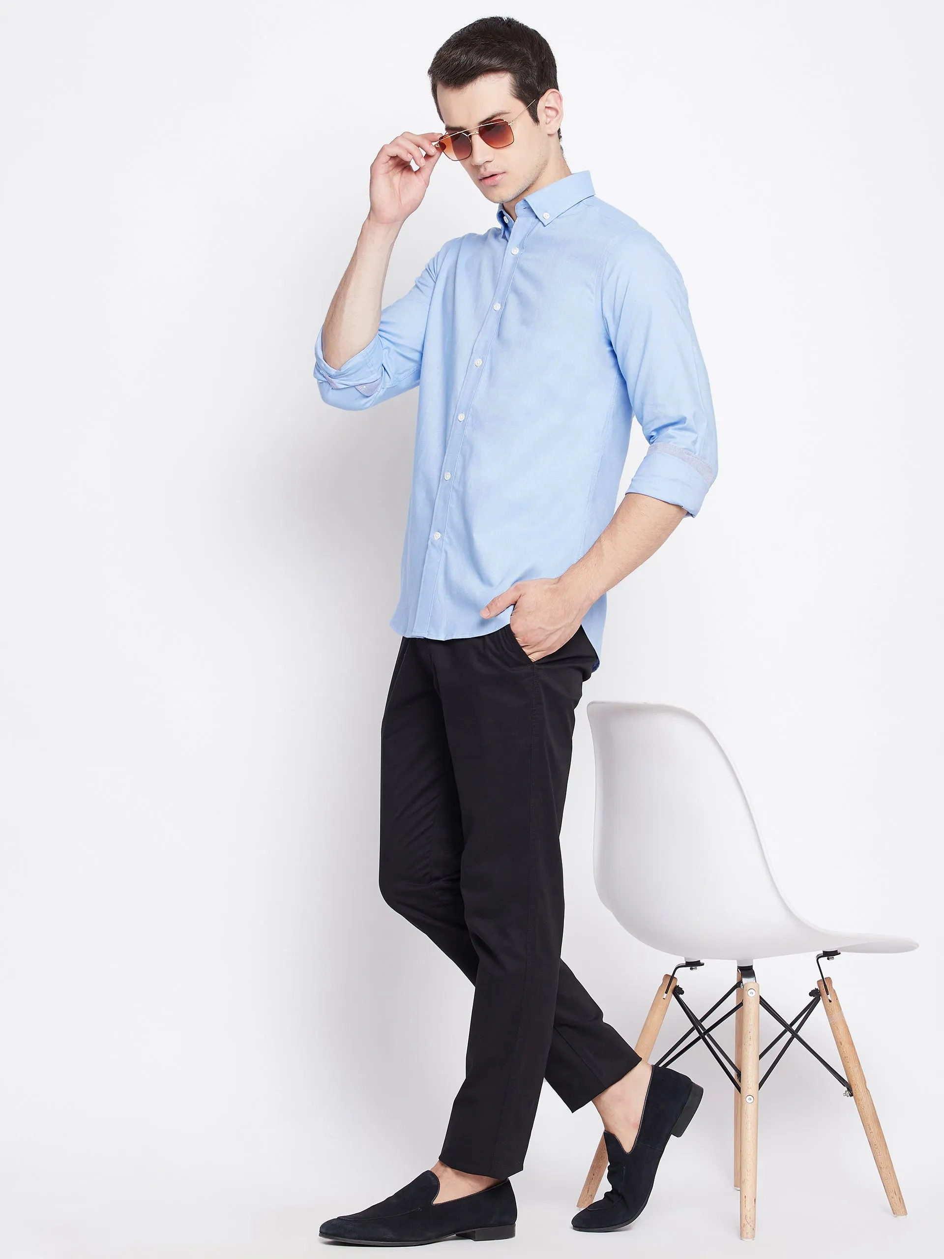Sky Blue Oxford Cotton Shirt