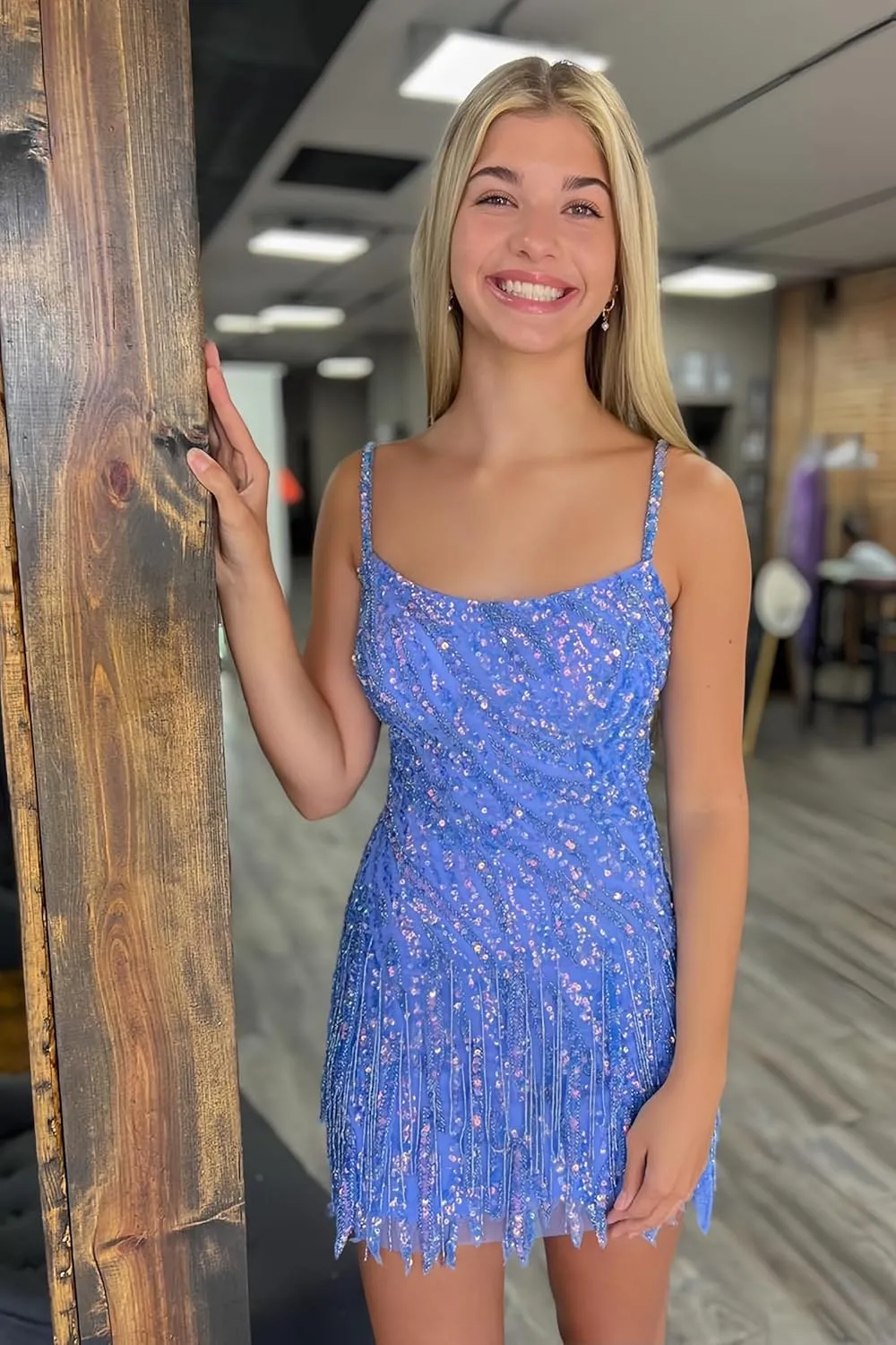 Sparkly Sequin Short Homecoming Dress for Teens Spaghetti Straps Bodycon Corset Mini Cocktail Party Gowns