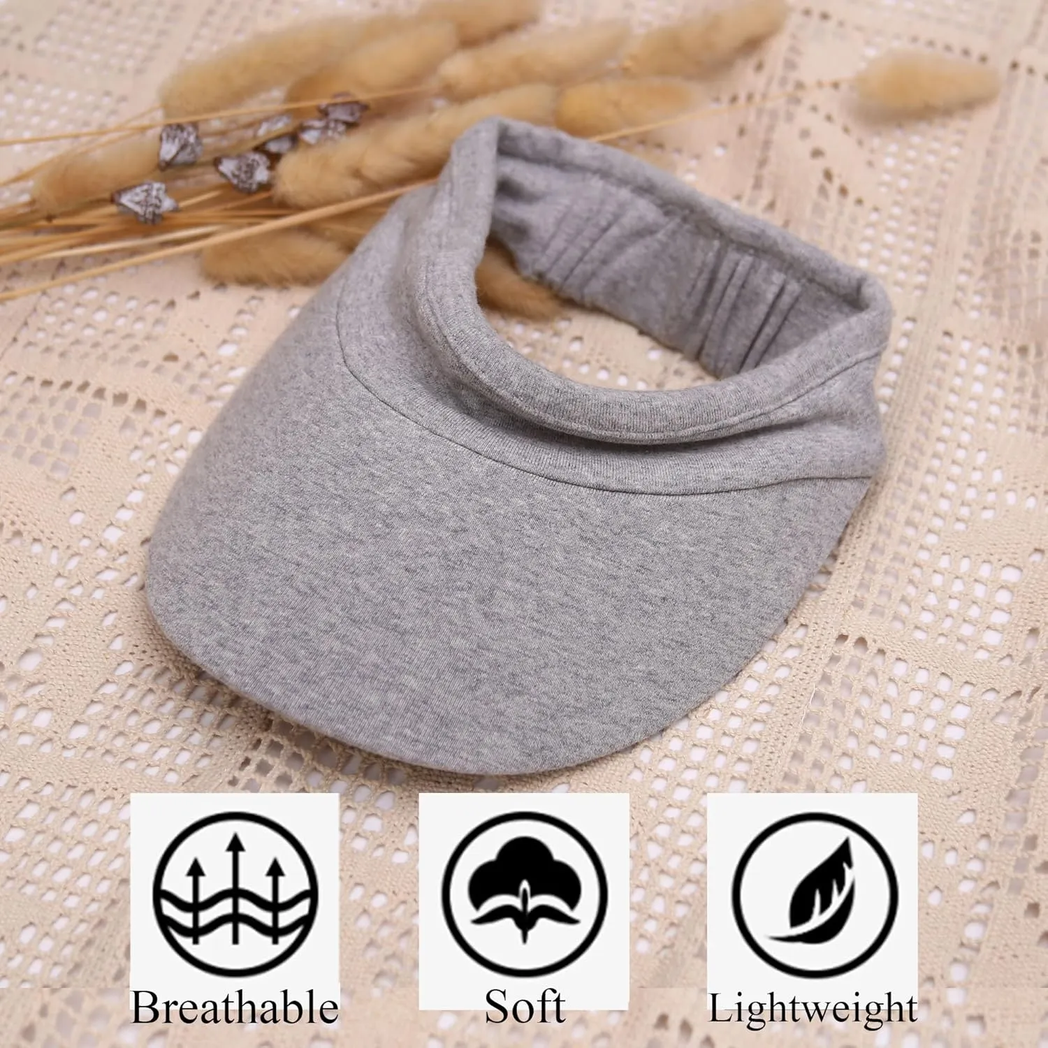 Sports Sun Visors Hat Women Men Elastic Cotton Visor Hats Slip-on UV Protection Adjustable Golf Beach Tennis Cap