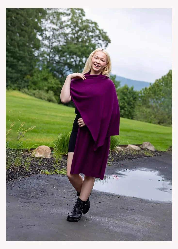 Velanio Cashmere 100% Cashmere Knitted Wrap Pashmina Shawl Extra Large Scarf Stole for Women Travel