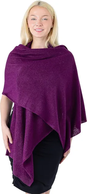 Velanio Cashmere 100% Cashmere Knitted Wrap Pashmina Shawl Extra Large Scarf Stole for Women Travel